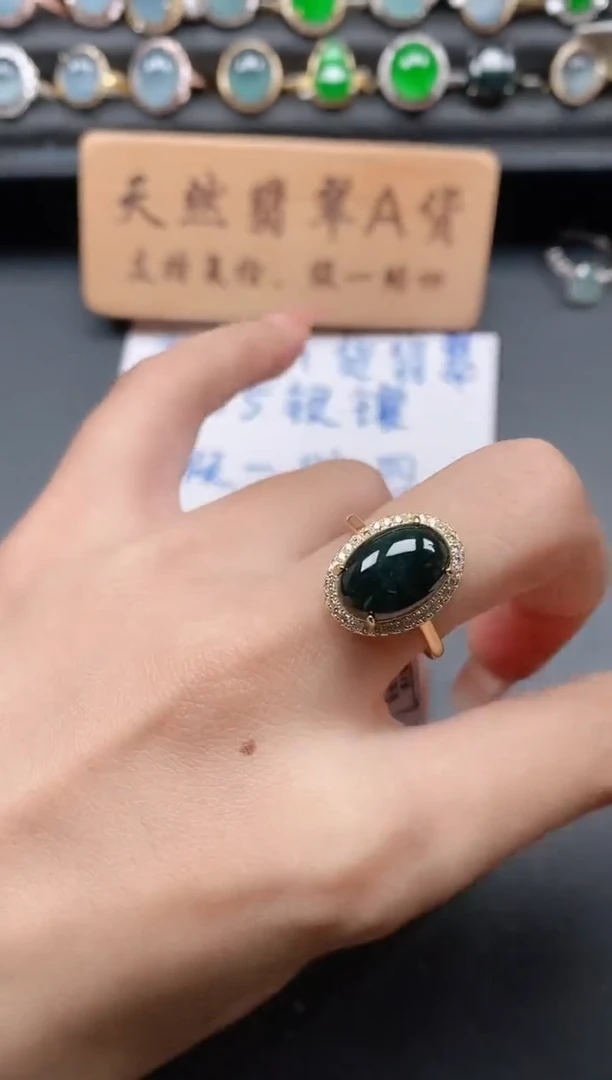 银S925镶嵌戒指翡翠111111111