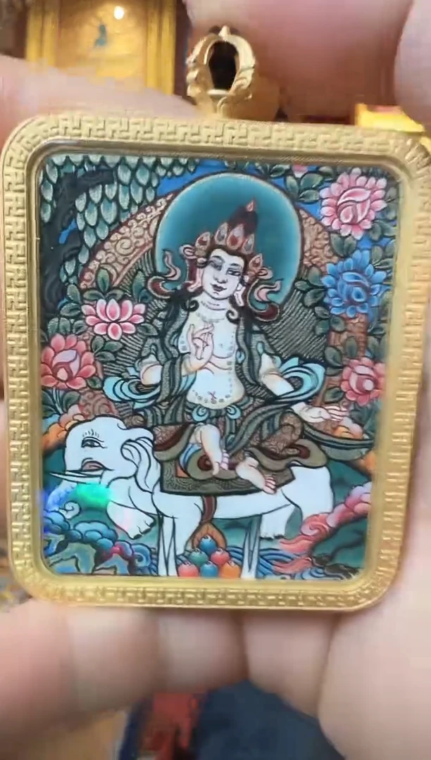 吊坠普老师--热贡纯手绘