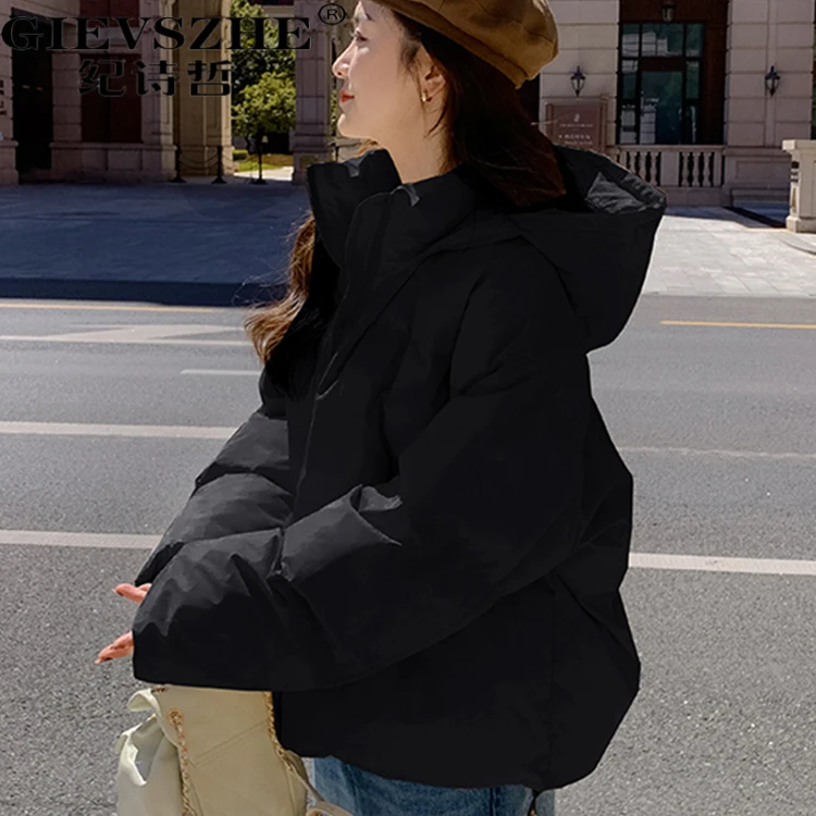 【90绒】纪诗哲轻奢羽绒服女冬季新款小个子宽松短款保暖连帽外套