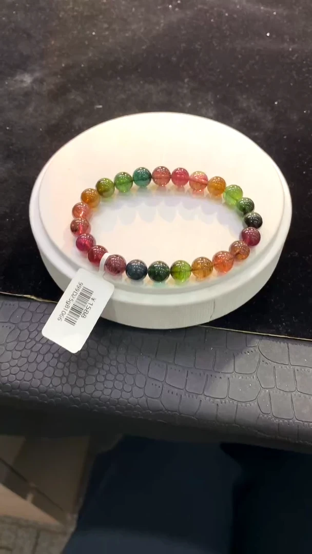 【闪购商品】碧玺手链未镶嵌【梦源珠宝】8m天然碧玺单圈手链