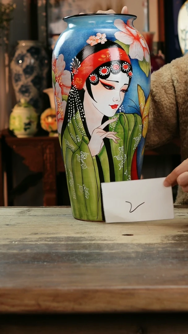 【闪购商品】瓷片景德镇纯手工釉下彩精品花瓶