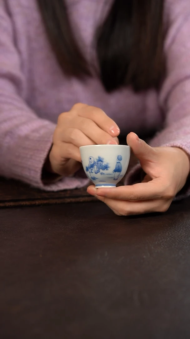 【闪购商品】杯聚澜堂童子斗蛐蛐小直口杯