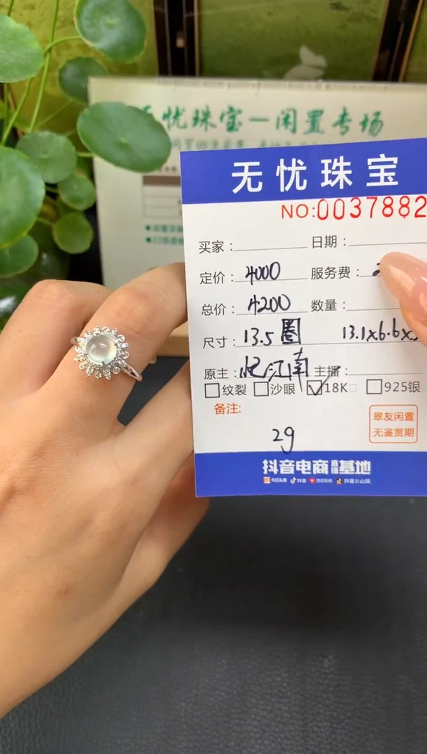 18K金镶嵌定制翡翠南*E884