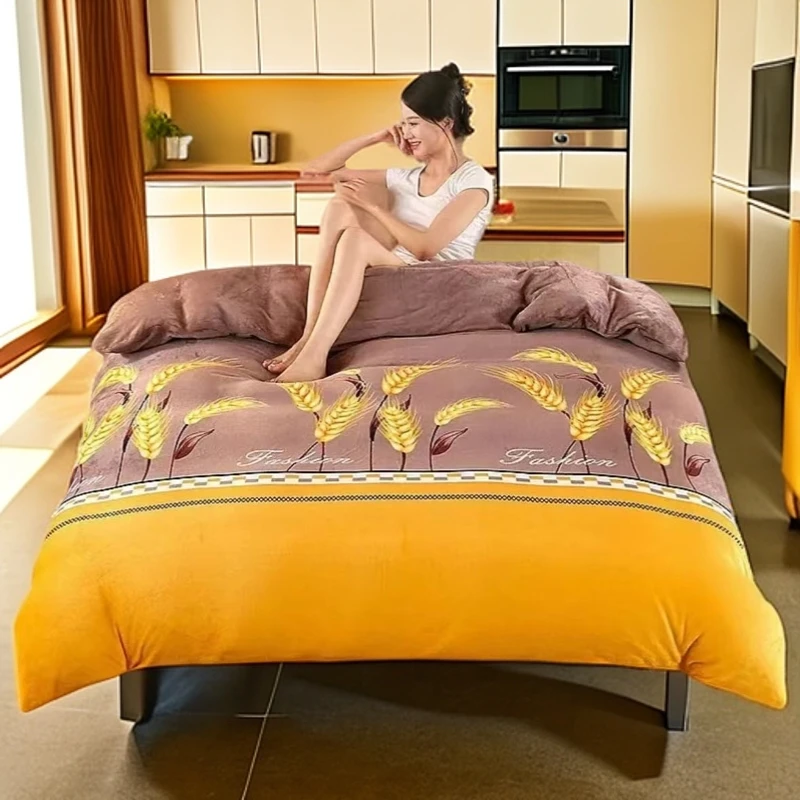 正品秋冬新款加厚加密牛奶绒四件套保暖加厚四件套