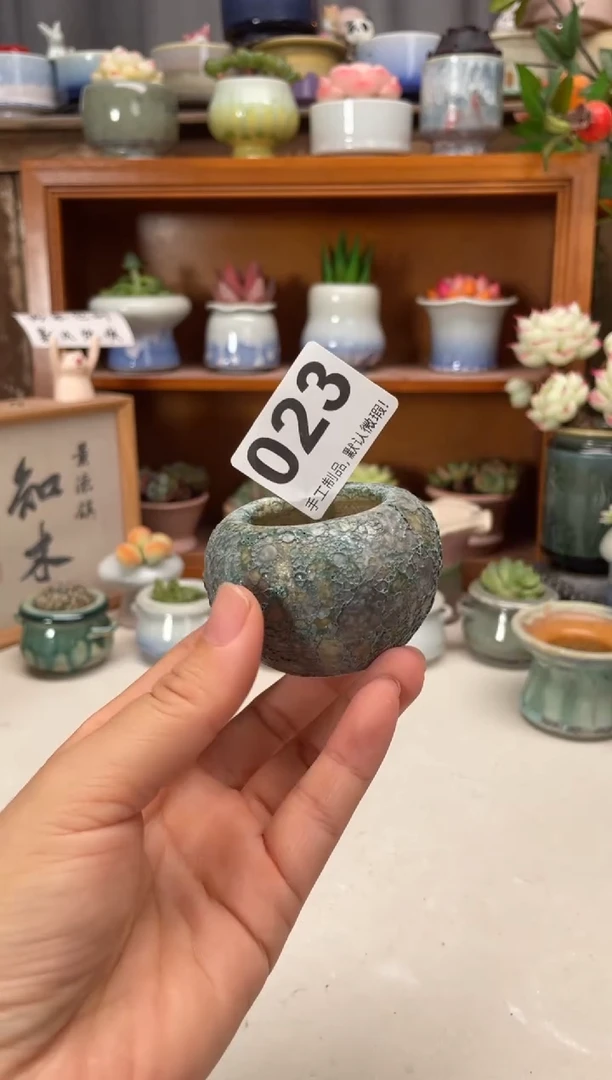 瓷片023知木小芳花盆
