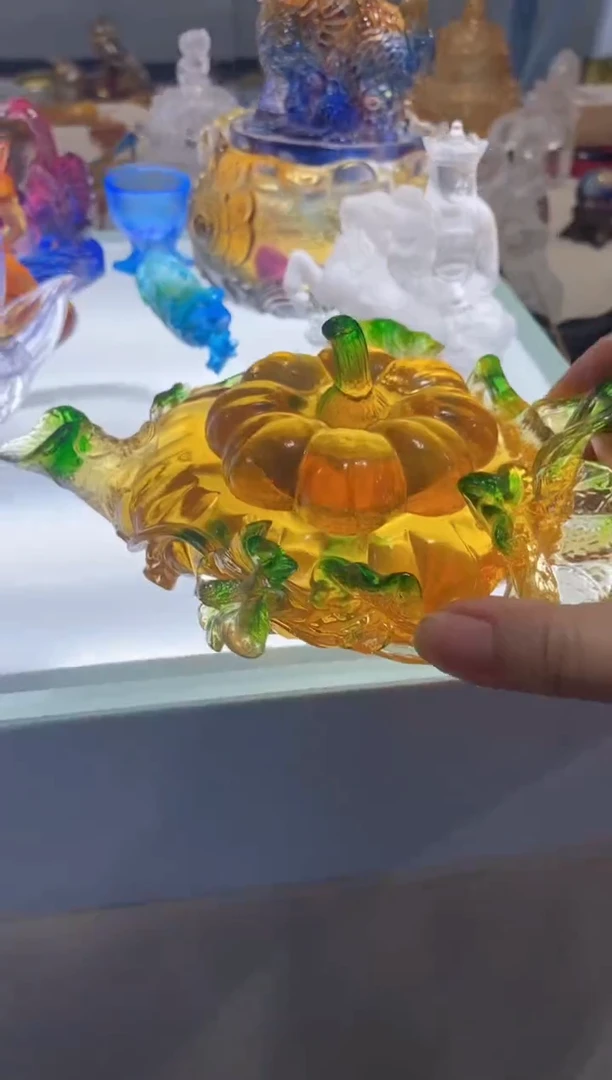 手工艺品琉璃286 南瓜壶 微瑕介意勿拍 不退不换