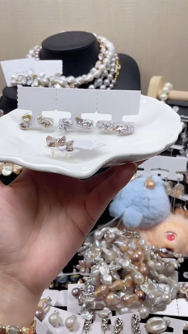 未镶嵌耳饰淡水珍珠【纯恬饰品】（多样性发货发一）