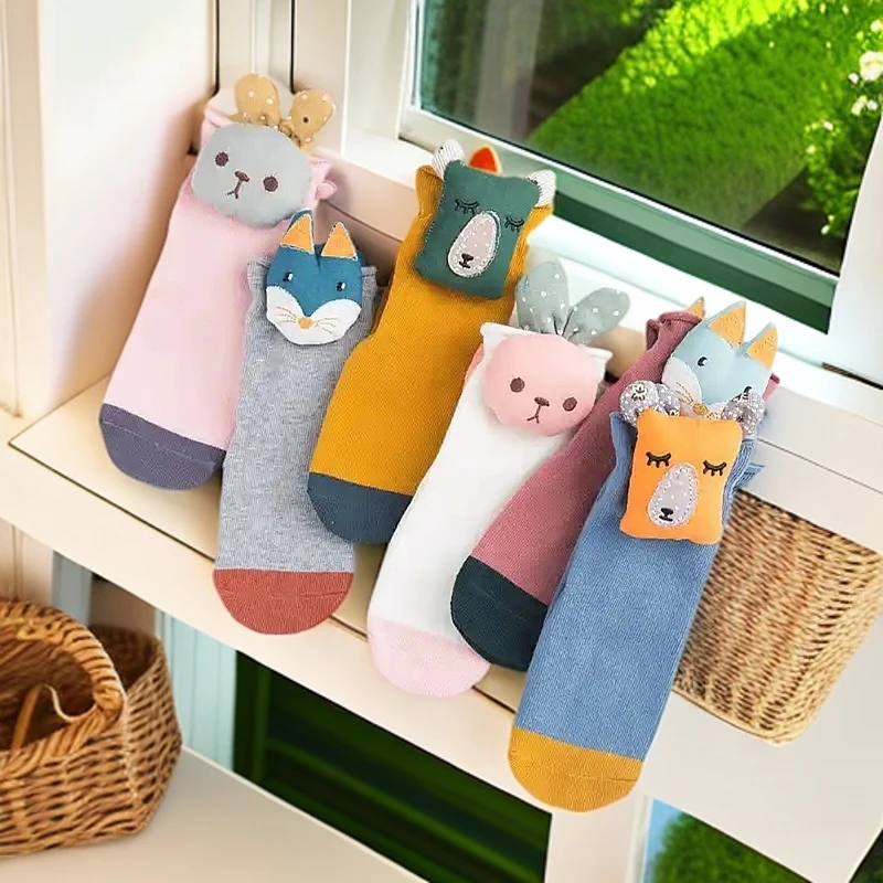 超便宜搞怪可爱中筒袜春秋款日系卡通个性网红款