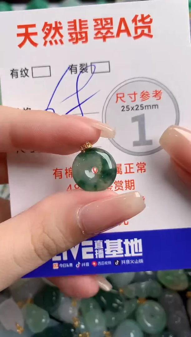 翡翠18K金镶嵌颈饰23000797