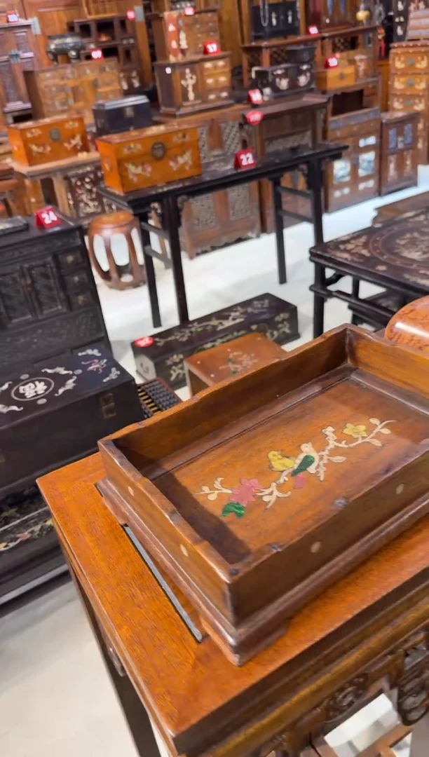 木鸟踏花枝围栏茶盘158.888888