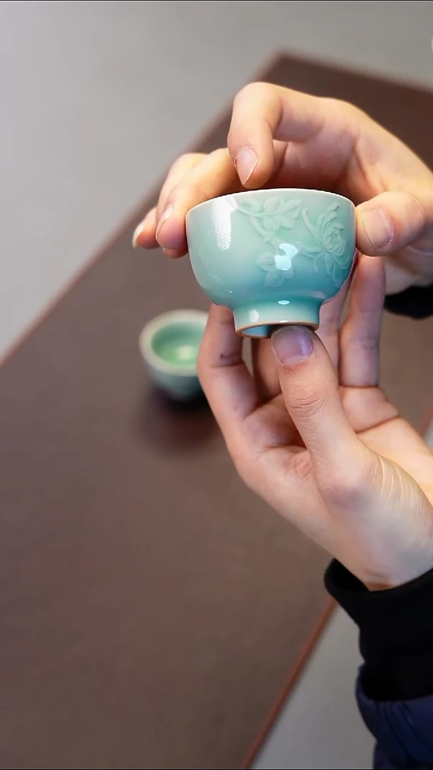 青瓷手工茶器包邮不带礼盒