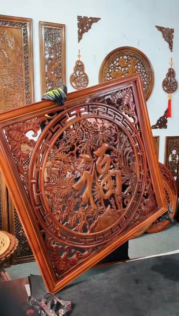 【闪购商品】香樟木木雕80公分  四季福