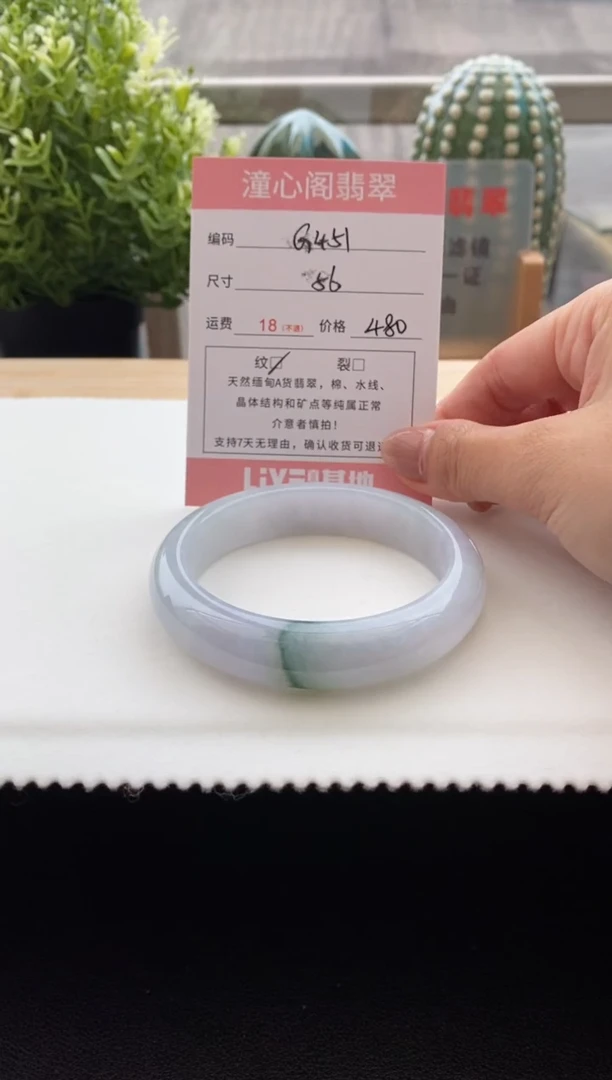 未镶嵌手镯翡翠56圈口 编码 G451