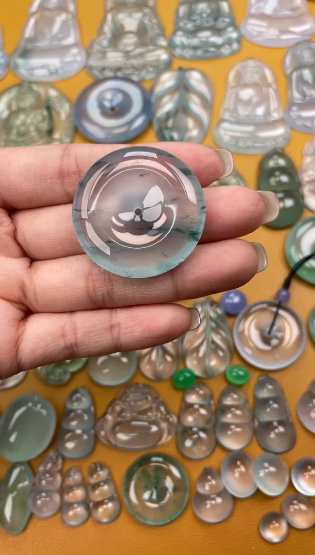 翡翠未镶嵌吊坠(不含链)平安扣 34.6 6.8