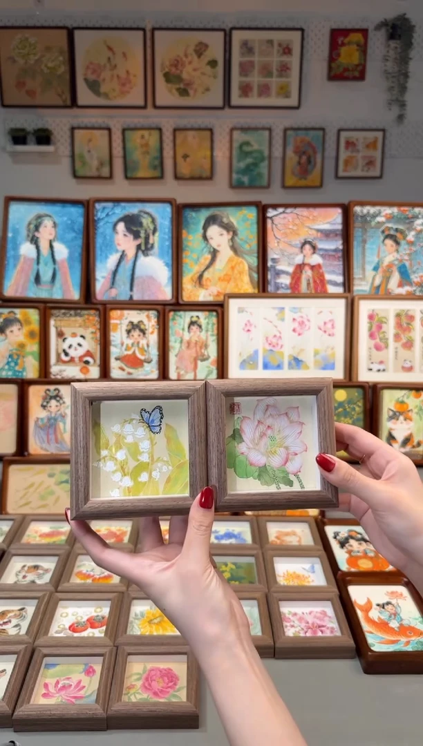 国画铃兰花 小荷花 一组11