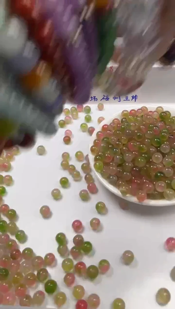 玛瑙/玉髓颈饰未镶嵌w833水蜜桃盐源8mm*30颗
