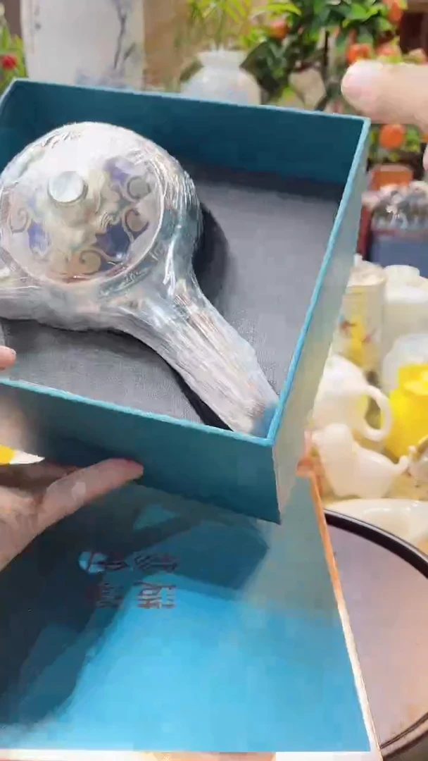 瓷片德艺茶器直播间@@侧把银壶
