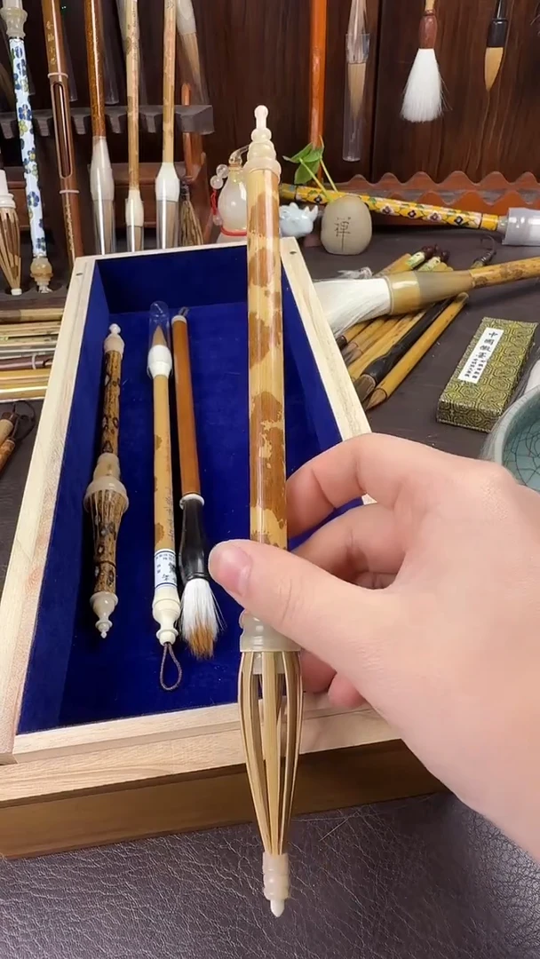 雪峰斋2.7 0.8纯狼毫红香妃满花仿唐