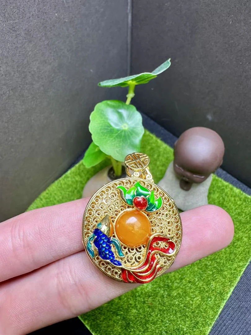 面面来财珠宝MT2345-琥珀蜜蜡吊坠吊坠-配绳子