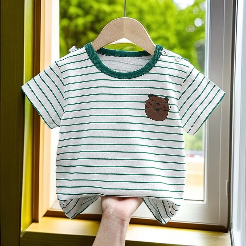 儿童短袖t恤纯棉男女童夏装宝宝夏季童装新款男童上衣洋气薄款