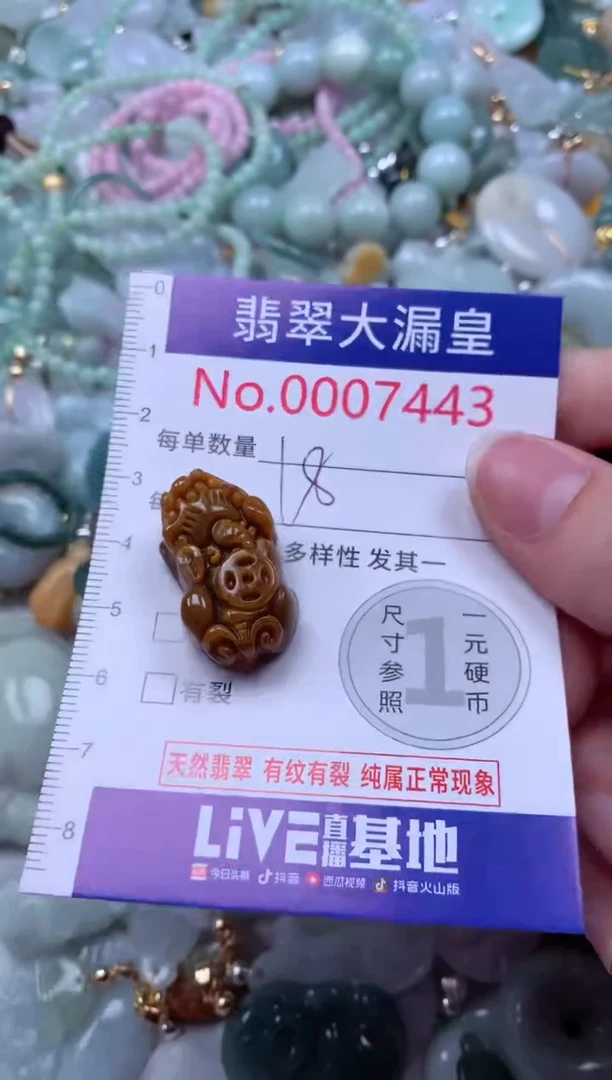 翡翠未镶嵌吊坠(不含链)7443