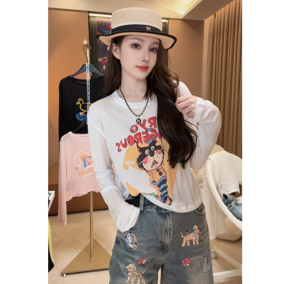 【楠楠】2025夏季新款防晒T恤薄款长袖上衣E0173