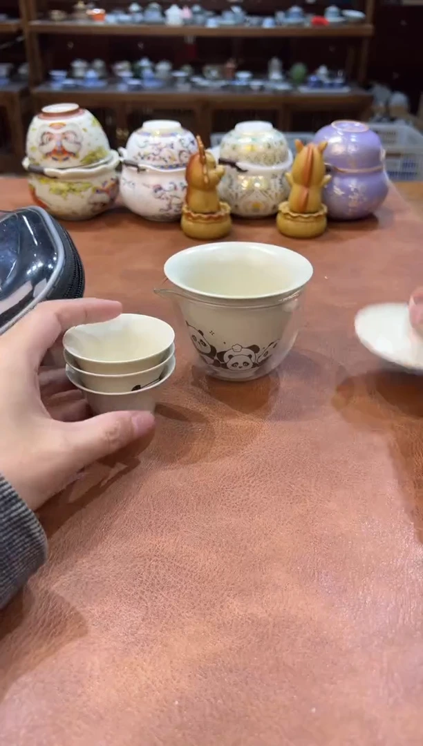 真的很便宜会开片的旅行茶具