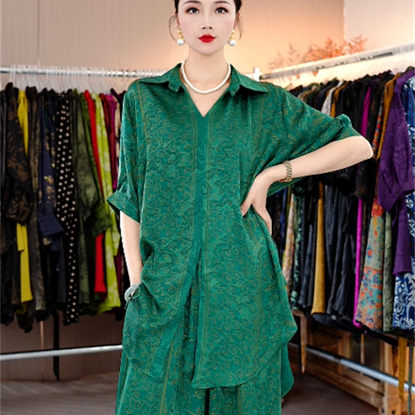 春款上新【乐瑜】时尚上档次洋气高档上衣裤子套装-3221#