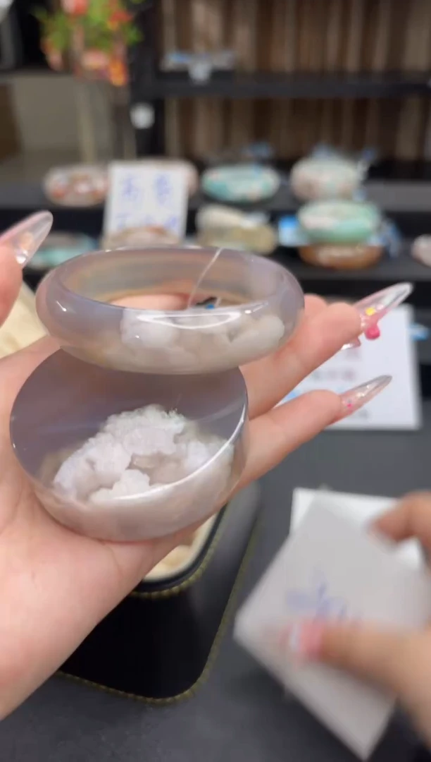 未镶嵌手镯石英质玉49(59圈赠送镯心)