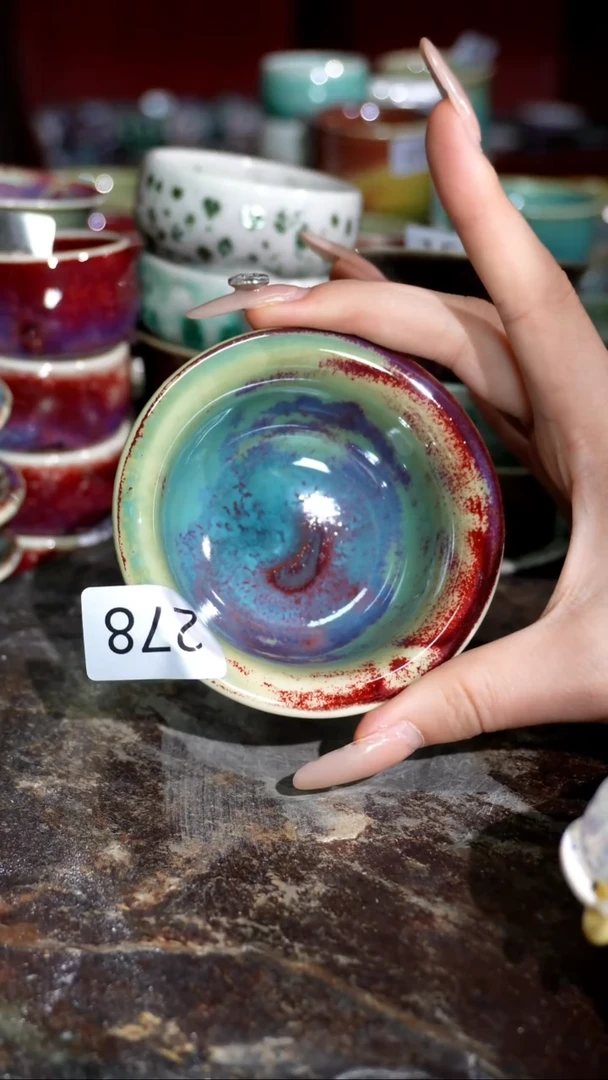 摆件精品窑变钧瓷茶器
