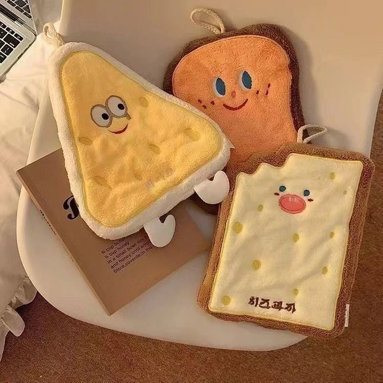 家用擦手巾加厚手巾可爱挂式吸水速干卫生间厨房毛巾手帕创意卡通