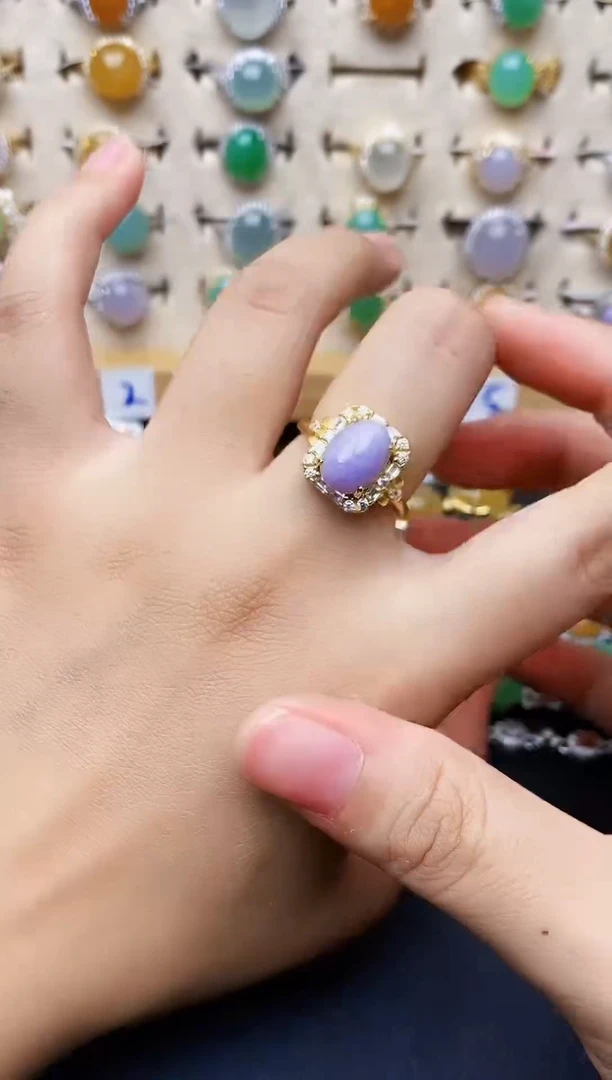 银S925镶嵌戒指翡翠4812