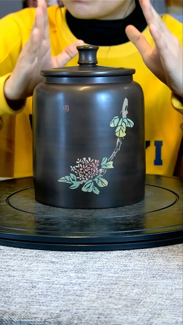 【闪购商品】建水全手工紫陶茶罐精磨瑕疵102