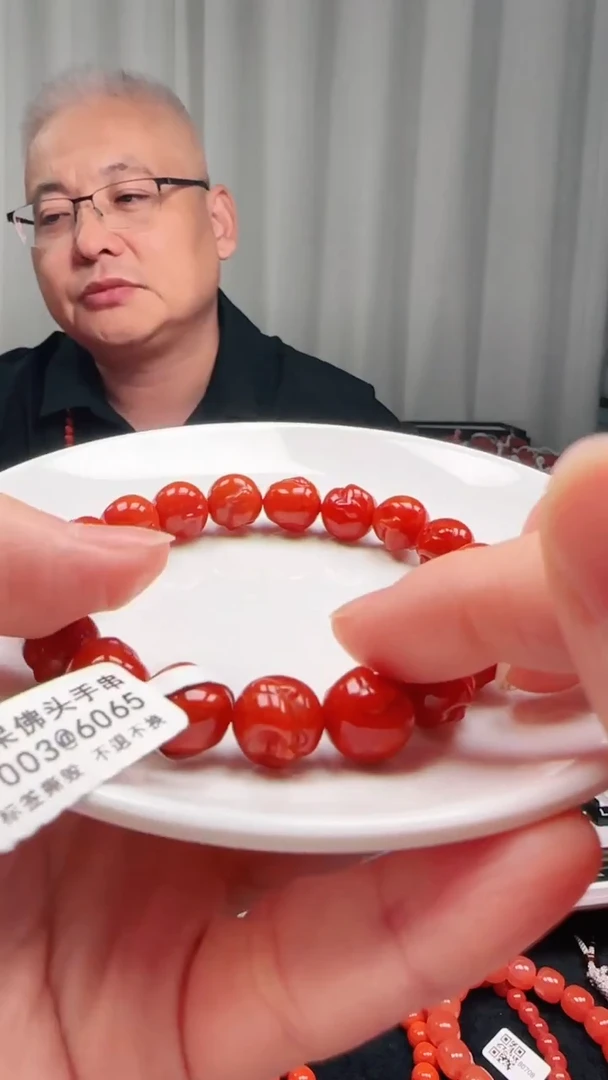 未镶嵌多样性发一件南红玛瑙【锦红】10mm保山佛头单圈