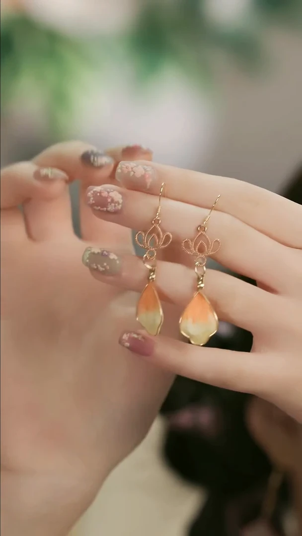 刺绣湘传礼纯手工耳坠925