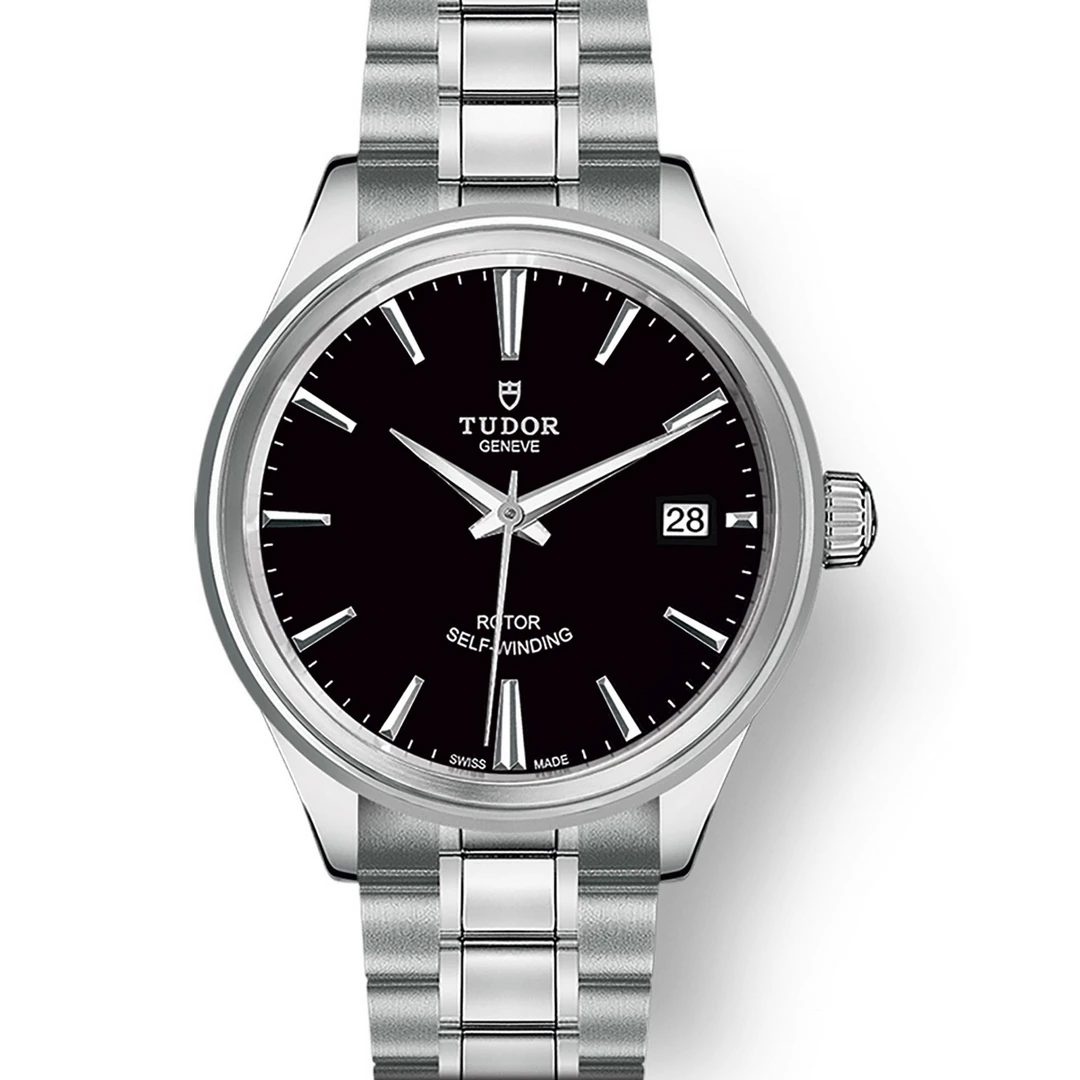 99新 TUDOR/帝舵 风尚系列m12500-0002表径38mm自动机械男表黑盘