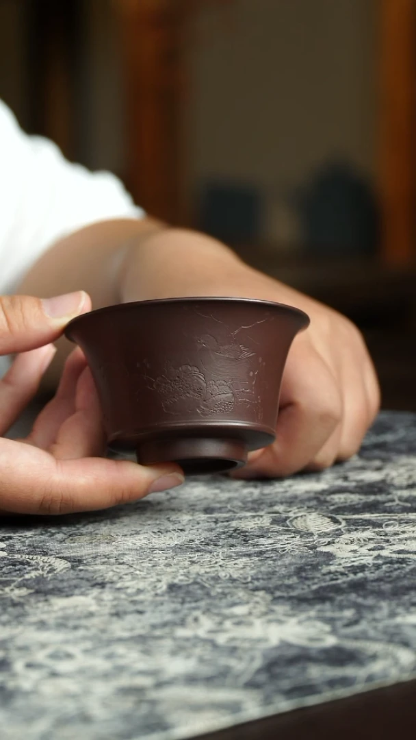 茶杯紫砂58号宜兴紫砂原矿作品