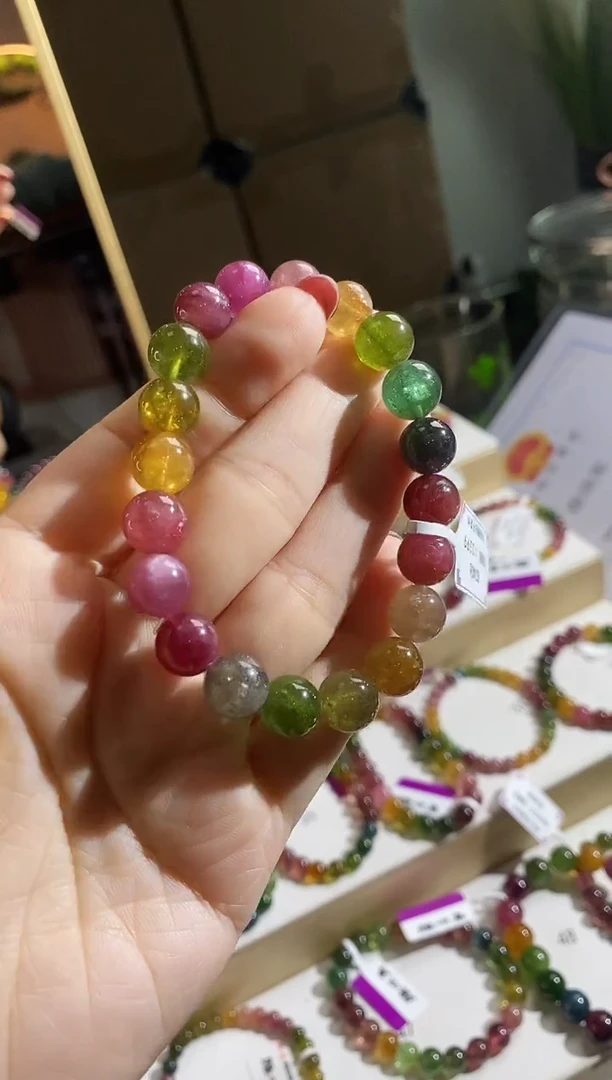 未镶嵌手链碧玺G2406素圈颜色微差