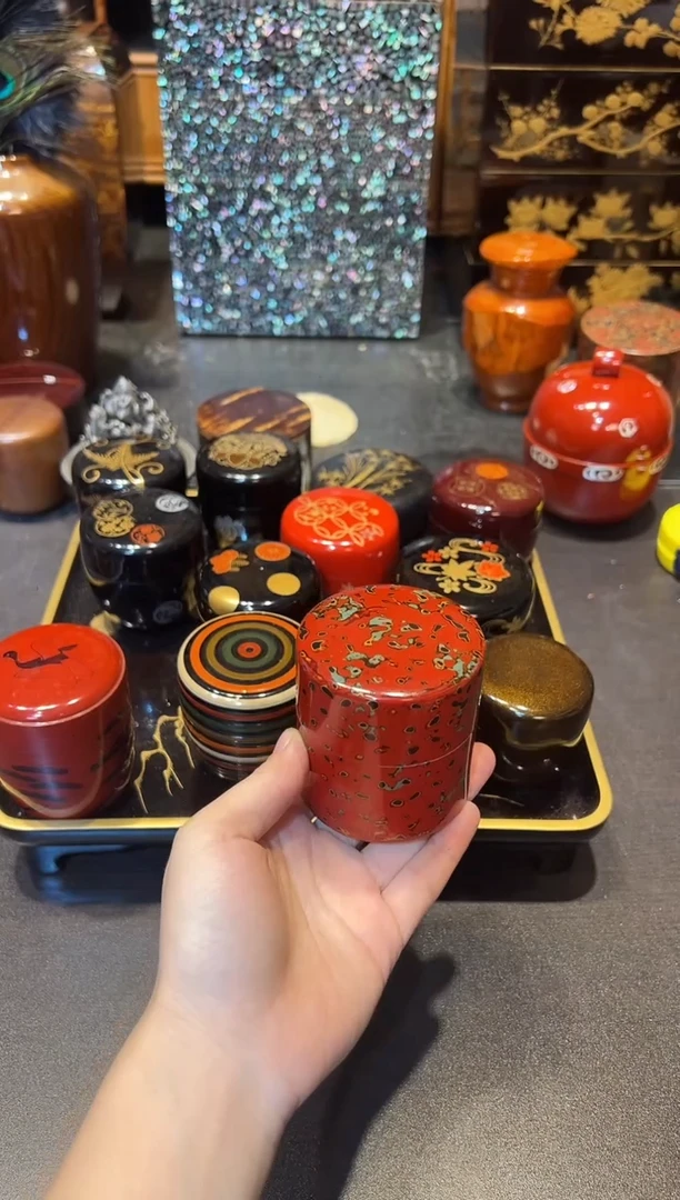 菠萝漆茶叶罐 大漆漆器大漆漆器大漆漆器