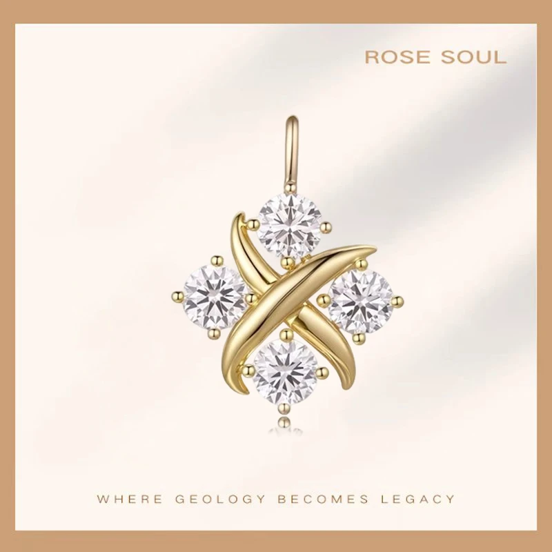 ROSE SOUL 实验室培育钻石【Young妈专属】18K金大号T家吊坠QDL028