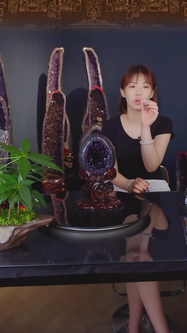 石材天然紫晶洞~~~