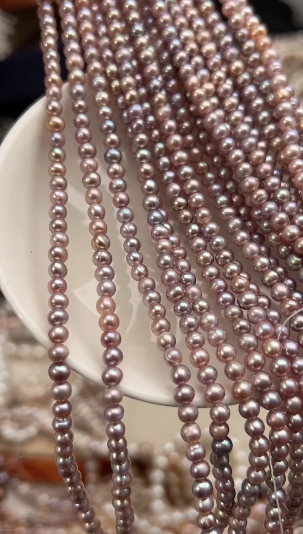 未镶嵌淡水珍珠福利强光*珍珠项链（无核）5mm