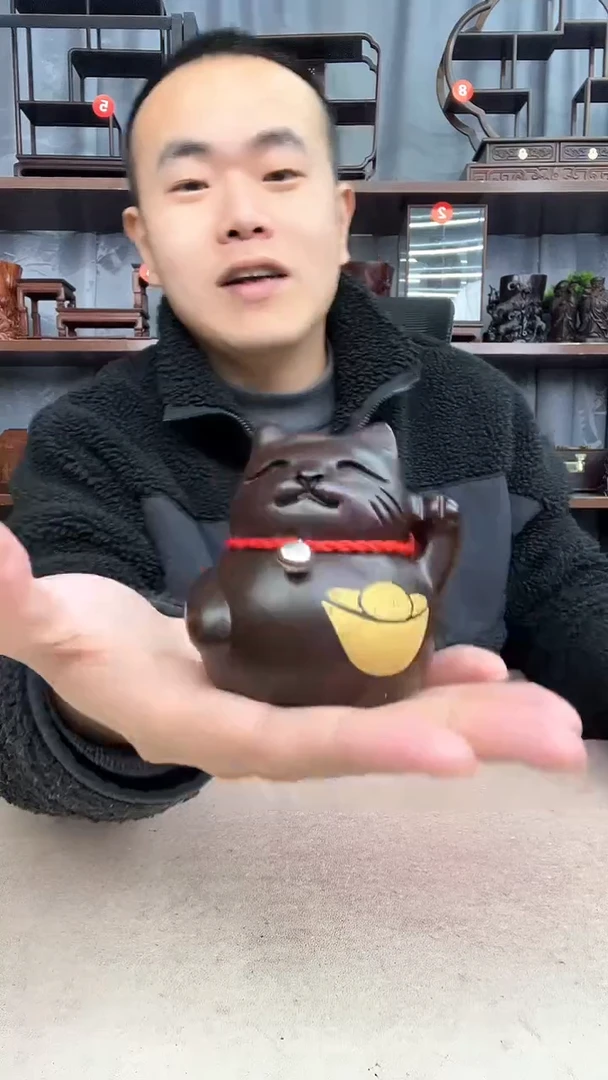 【闪购商品】乌木类端景台小李子红木工艺品1496
