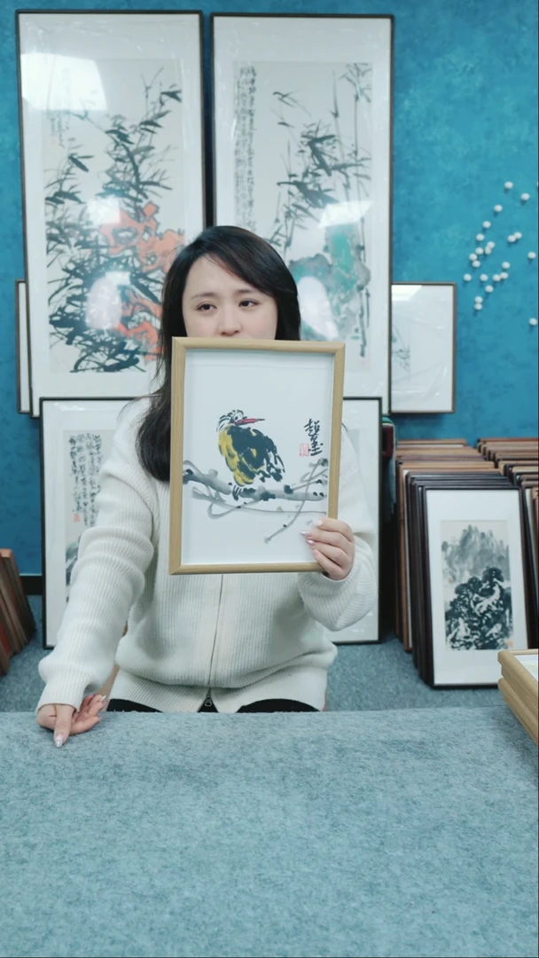 【闪购商品】国画10寸郑志超老师木质摆台