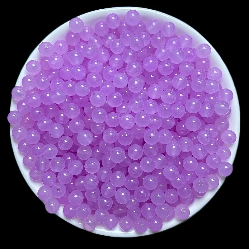 散珠天然冰紫 6mm 50颗(赠弹力绳)A006 多样性发货（随3颗）