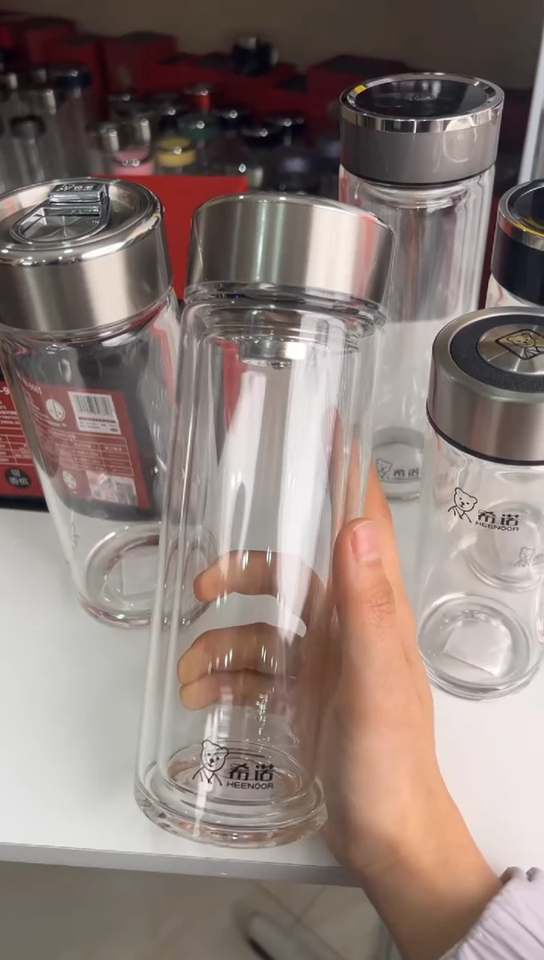 【闪购商品】双层高档365ml高硼硅茶杯