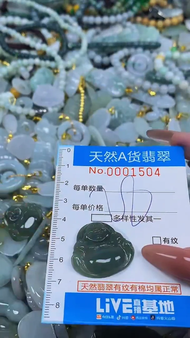 颈饰未镶嵌翡翠净货挂件-1504