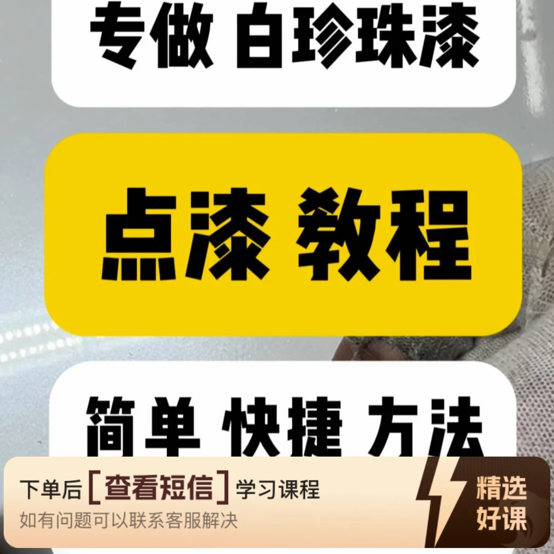 DIY 点漆(专做白珍珠漆,车主轻松学)(留意短信解锁课程)