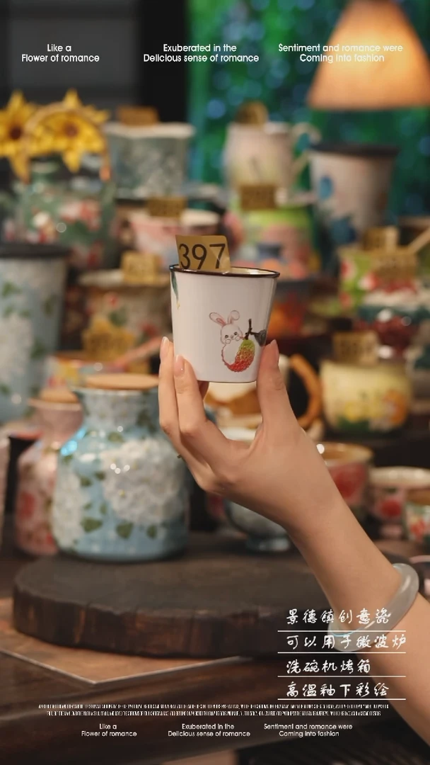 陶瓷景德镇高温釉下彩手工手绘款式