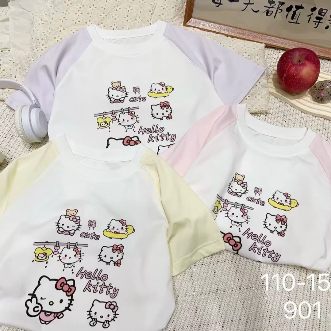 【新疆包邮】夏季新款插肩袖KT猫T恤T232